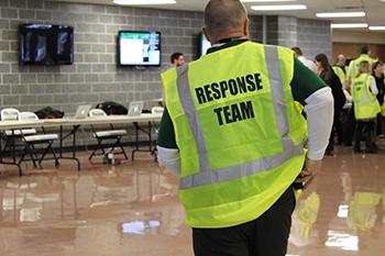 Response team at Staley High School containing the students. 
