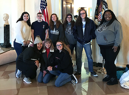 Cambia yearbook and The Northmens Log magazine students visited the White House before their competitions started at nationals.