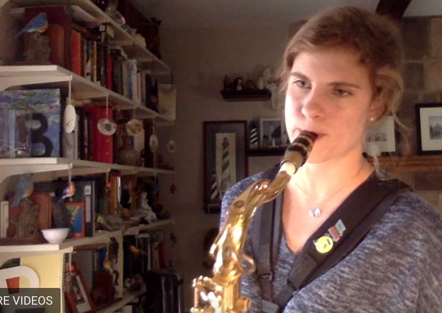 Anna Behr on tenor sax