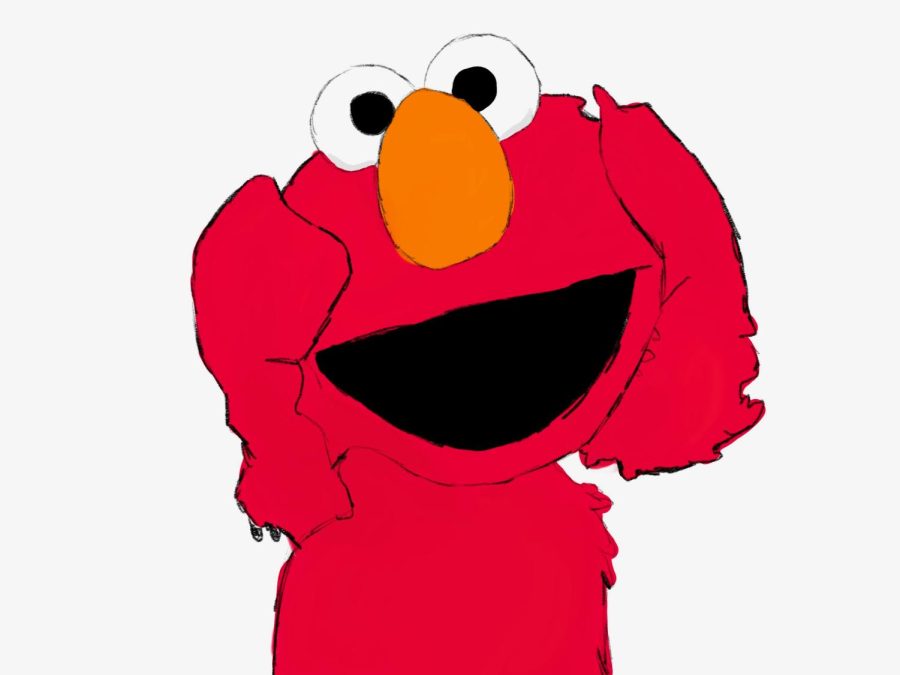 Everyones red best friend from Sesame Street, Elmo. Art by Brynlee Tucker