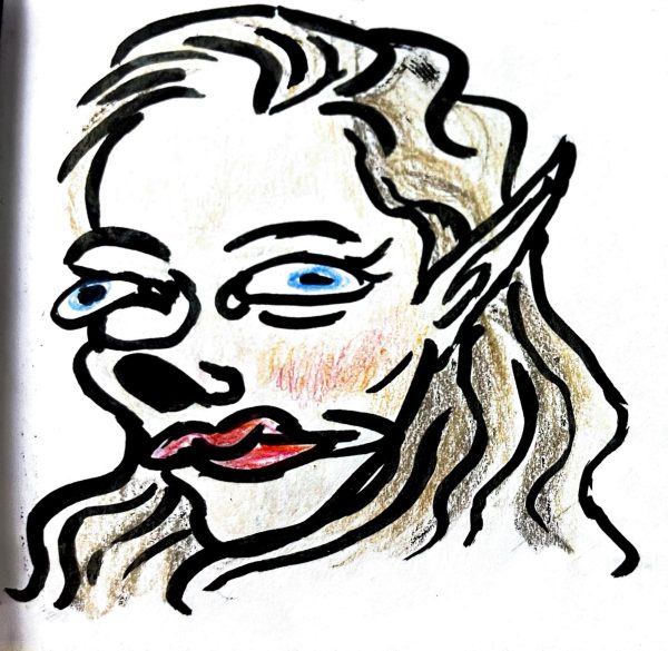 "Ugly Galadriel" Illustration by art staff PJ Nixon.