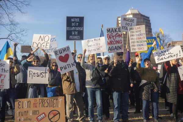 A protest about LGBTQ+ ,women's and political rights. happened on International Women’s Day Saturday, March 8 at Mill Creek Park, near the Plaza in downtown Kansas City.
