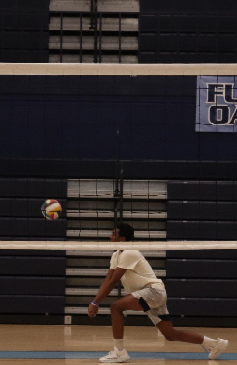 Here is more people practicing placement after hitting the ball before the real try outs started. “I wanted to always try to hit the ball after its hit to me. Because in a real game I will always do anything to make sure the ball stays alive” Derek Jones freshman.